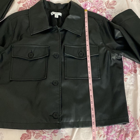 And Now This | Cropped Faux Leather Jacket - Picture 10 of 12